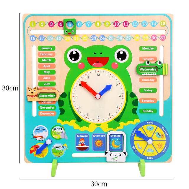 Weather Season Calendar Clock Teaching Aids Toys