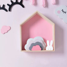 Load image into Gallery viewer, 2pcs/set Natural Wooden Kids Shelf