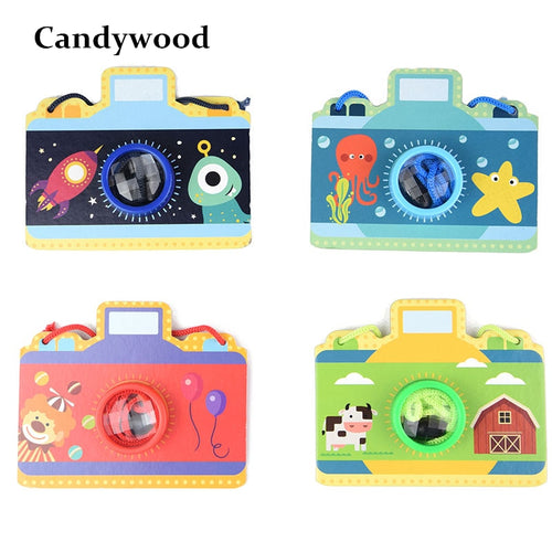 Wooden Toy Camera Kaleidoscope
