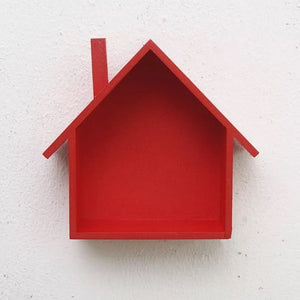 Wooden House Decorative Shelf