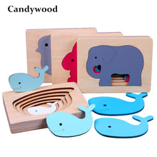 Load image into Gallery viewer, Animal 3D Wooden Puzzles