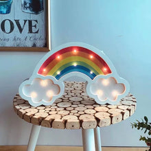 Load image into Gallery viewer, Nordic Nursery Wooden Rainbow LED Lamp