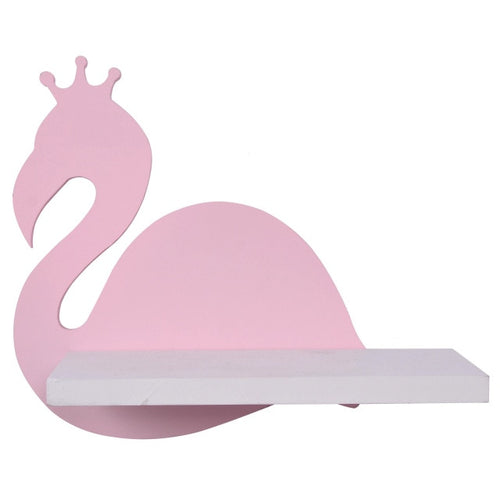 Wooden Swan Wall shelf