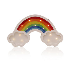 Nordic Nursery Wooden Rainbow LED Lamp