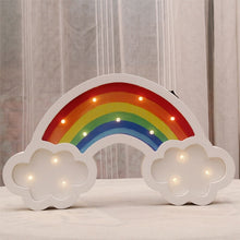 Load image into Gallery viewer, Nordic Nursery Wooden Rainbow LED Lamp