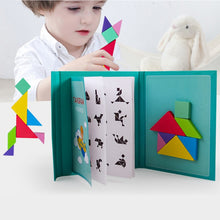 Load image into Gallery viewer, Wooden Magnetic Jigsaw Puzzle Book