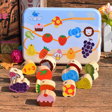 Load image into Gallery viewer, Cartoon String Threading Wooden Beads Toys