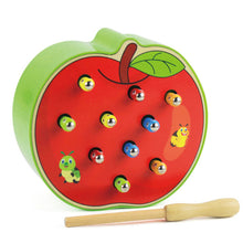 Load image into Gallery viewer, Catch Worms Game Magnetic Wooden Toy