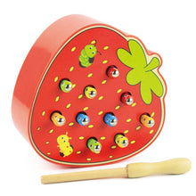Load image into Gallery viewer, Catch Worms Game Magnetic Wooden Toy