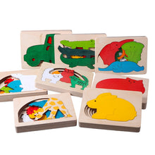 Load image into Gallery viewer, Montessori Multi-layer Wooden puzzle