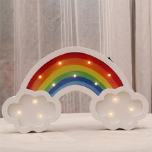 Load image into Gallery viewer, Nordic Nursery Wooden Rainbow LED Lamp