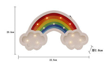 Load image into Gallery viewer, Nordic Nursery Wooden Rainbow LED Lamp