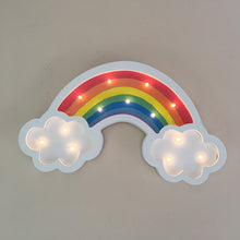 Load image into Gallery viewer, Nordic Nursery Wooden Rainbow LED Lamp