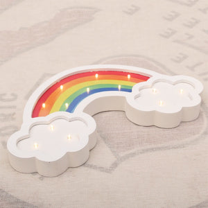Nordic Nursery Wooden Rainbow LED Lamp