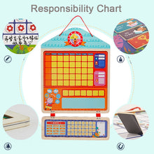 Load image into Gallery viewer, Educational Wooden Magnetic Schedule Chart Toys
