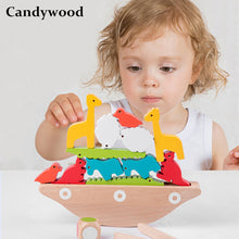 Load image into Gallery viewer, Wooden Toys Wood Animal Balance Boat