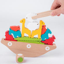 Load image into Gallery viewer, Wooden Toys Wood Animal Balance Boat